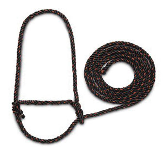 PLASTIC HEAVY-DUTY COW ROPE HALTER 8 FT