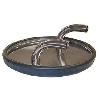 FRESH COW LID WITH 5/8 IN NIPPLE AND GASKET STAINLESS STEEL