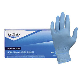 PROWORKS® GL-N106F EXAM GLOVES NITRILE POWDER-FREE 5 MIL XL 100/PKG