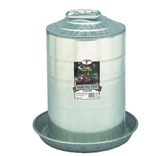 DOUBLE WALL MOUNT POULTRY FOUNT - 3 GALLON - 2/PKG