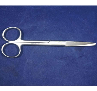 SURGICAL SCISSOR CUR/SHARP/BLUNT ECONOMY STAINLESS STEEL 5-1/2 IN L