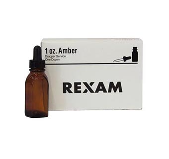 BOTTLE GLASS AMBER 1 OZ DROPPER 12 COUNT