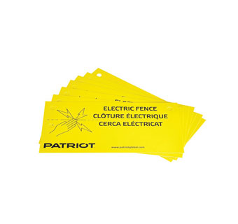 PATRIOT™ WARNING SIGN 1/PKG