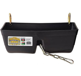 FENCE FEEDER WITH CLIPS - 16IN - BLACK - EACH