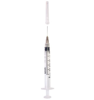 SYRINGE 3CC 22X3/4 LS 100/PKG 26601