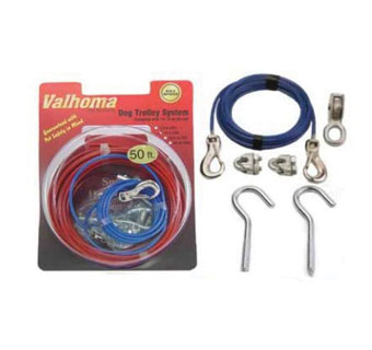 LARGE WEIGHT MARINE CABLE TROLLEY SYSTEM RED 100 FT