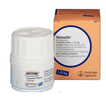 VETMEDIN® PIMOBENDAN CHEWABLE TABLETS 1.25 MG 50/BOTTLE (RX)