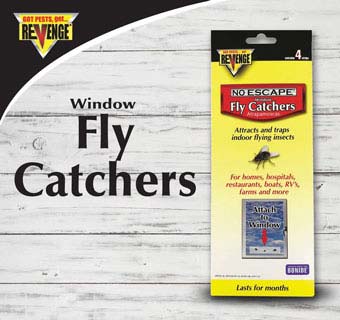 REVENGE® WINDOW/SCREEN FLY CATCHER 4/PKG