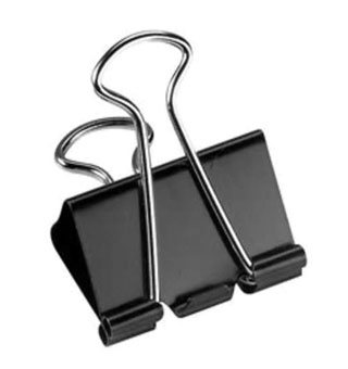 BINDER CLIP MED BLACK 24/PKG