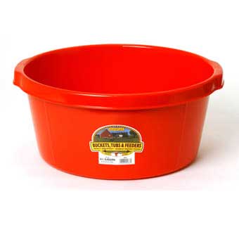 RUBBER ALL-PURPOSE TUB 6.5 GALLON RED 1/PKG