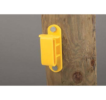 WOOD POST TAPE INSULATOR YELLOW 25/PKG