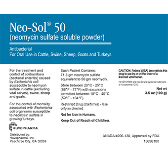 NEO-SOL® 50 (NEOMYCIN SULFATE SOLUBLE POWDER) 100 G (RX)