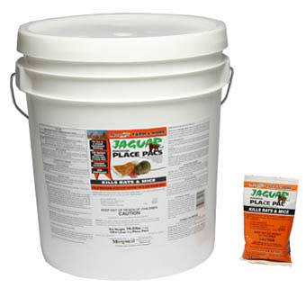 JAGUAR RODENTICIDE PLACE PACS 50 GM PACS IN 150 COUNT PAIL
