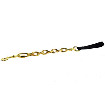 751B HEAVY-DUTY CHAIN BIG DOGG LEASH BRASS 30 IN BLACK