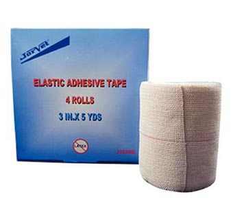 JORVET™ ELASTIC ADHESIVE BANDAGE TAPE 3 IN X 5 YD 4/PKG