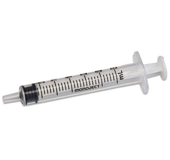 MONOJECT™ 3 ML SYRINGE REGULAR TIP 100/PKG