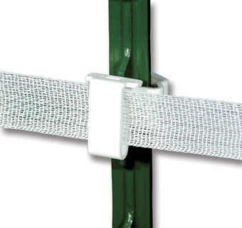 T-POST POLYTAPE INSULATOR WHITE 25/PKG