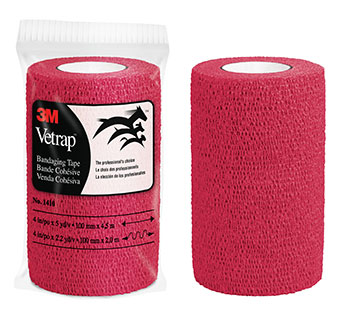 3M™ VETRAP™ BANDAGING TAPE RED 4 IN X 5 YD 1/PKG