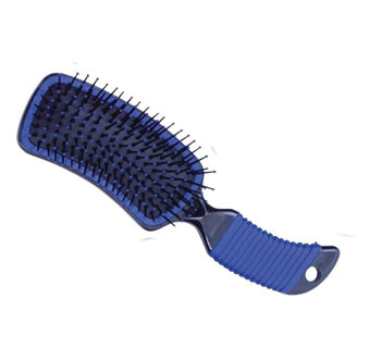 CUR MANE BRUSH PLASTIC 8-3/4 IN BLUE