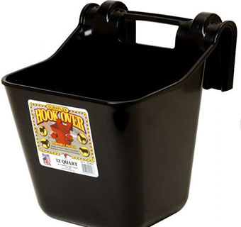 PLASTIC HOOK OVER FEEDER - BLACK - 12 QUART - EACH