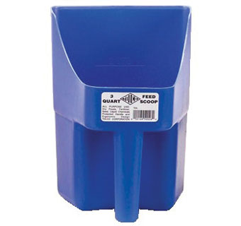 FEED SCOOP 3 QT POLY BLACK