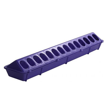 PLASTIC FLIP TOP POULTRY GROUND FEEDER - 20IN - PURPLE - EACH