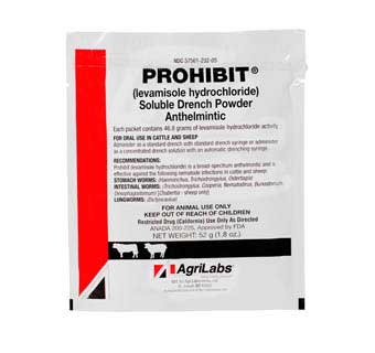 PROHIBIT SOLUBLE DRENCH POWDER 52 GM (LEVAMISOLE)