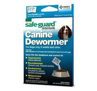 SAFE-GUARD® (FENBENDAZOLE) CANINE DEWORMER 2 G 8/PKG