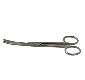 SURGICAL SCISSOR CUR/BLUNT ECONOMY STAINLESS STEEL 5-1/2 IN L