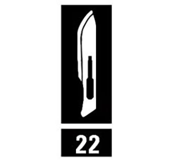 PARAGON® STERILE STAINLESS STEEL BLADES #22 - 100/BOX