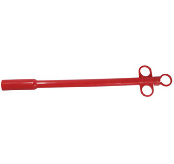 BALLING GUN FOR BOVINE  - PLASTIC - RED - EACH