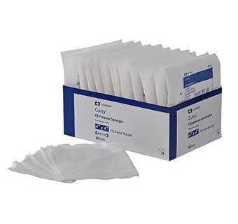 CURITY™ NON-WOVEN ALL-PURPOSE SPONGES 3 INCH X 3 INCH X 4 PLY 200 COUNT