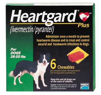 HEARTGARD PLUS GREEN 26-50 LBS 10 X 6 DOSES RX