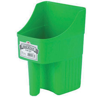 LITTLE GIANT 3 QUART ENCLOSED FEED SCOOP LIME GREEN 153874