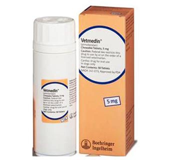 VETMEDIN® PIMOBENDAN CHEWABLE TABLETS 5 MG 50/BOTTLE (RX)