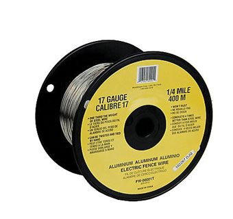 ZAREBA® HIGH CONDUCTIVITY LOW STRAIN WIRE 250 FT 17 GA ALUMINUM