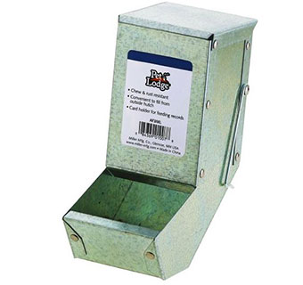 METAL SMALL ANIMAL FEEDER WITH LID - 3IN - EACH