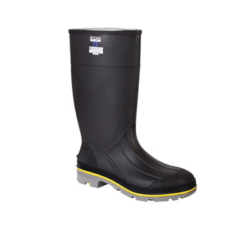 SERVUS® XTP® 75109 STEEL TOE HI KNEE BOOTS BLACK/YELLOW/GRAY SZ 4