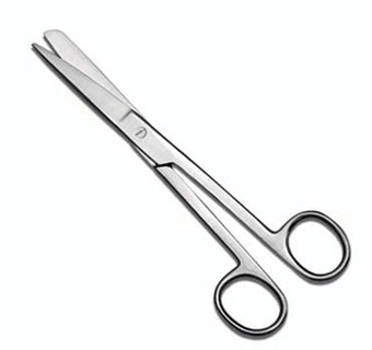 DRESSING SCISSOR STR/SHARP/BLUNT STAINLESS STEEL 6 IN L