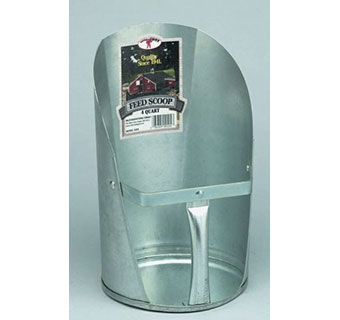 GALVANIZED FEED SCOOP - 4 QUART - EACH