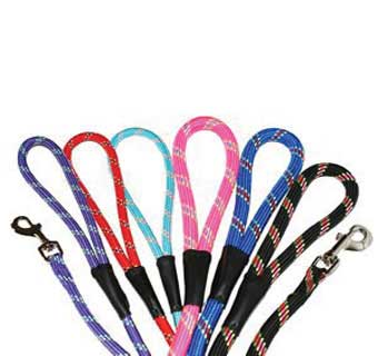 350 ROPE CONFETTI DOG LEASH POLY 5/16 IN X 4 FT BLUE