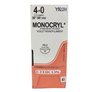 ETHICON™ MONOCRYL® SUTURE Y922H 36 IN (FS-2) 36/PKG