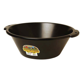 LITTLE GIANT® HEAVY-DUTY FEED PAN 18 QT BLACK POLYETHYLENE PLASTIC