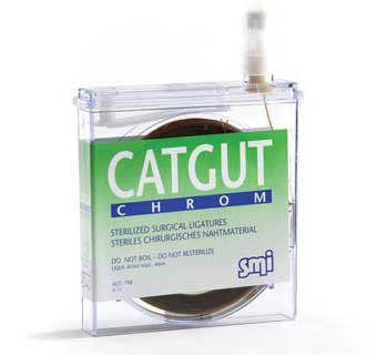 CHROMIC CATGUT SUTURE USP SIZE 4  METRIC SIZE 8  LENGTH 30 METERS PER ROLL