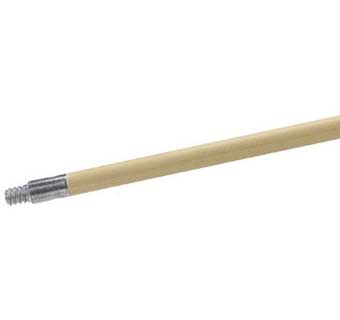 METAL TIP THREADED WOOD HANDLE 60 INCH LONG