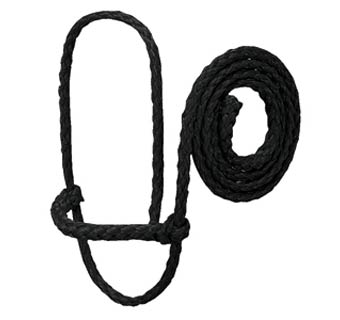POLY SHEEP ROPE HALTER 7/16 IN X 4 FT BLACK