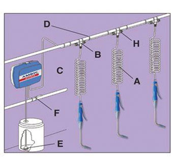 T-CONNECTOR FOR AMBIC TEAT SPRAYER 1/PKG