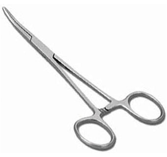 KELLY-STYLE HEMOSTATIC FORCEPS 5-1/2 IN CURVED