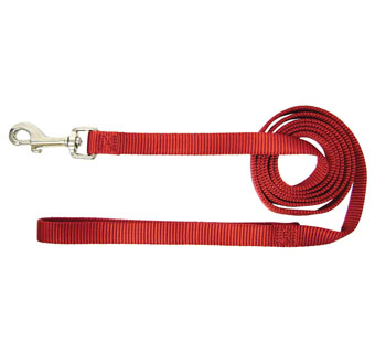 HAMILTON® SLF NYL SGL THICK LEASH WITH SWIVEL S 5/8 IN X 6 FT RED