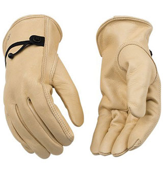 99 DRIVER GLOVES COWHIDE BALL + TAPE GOLD L